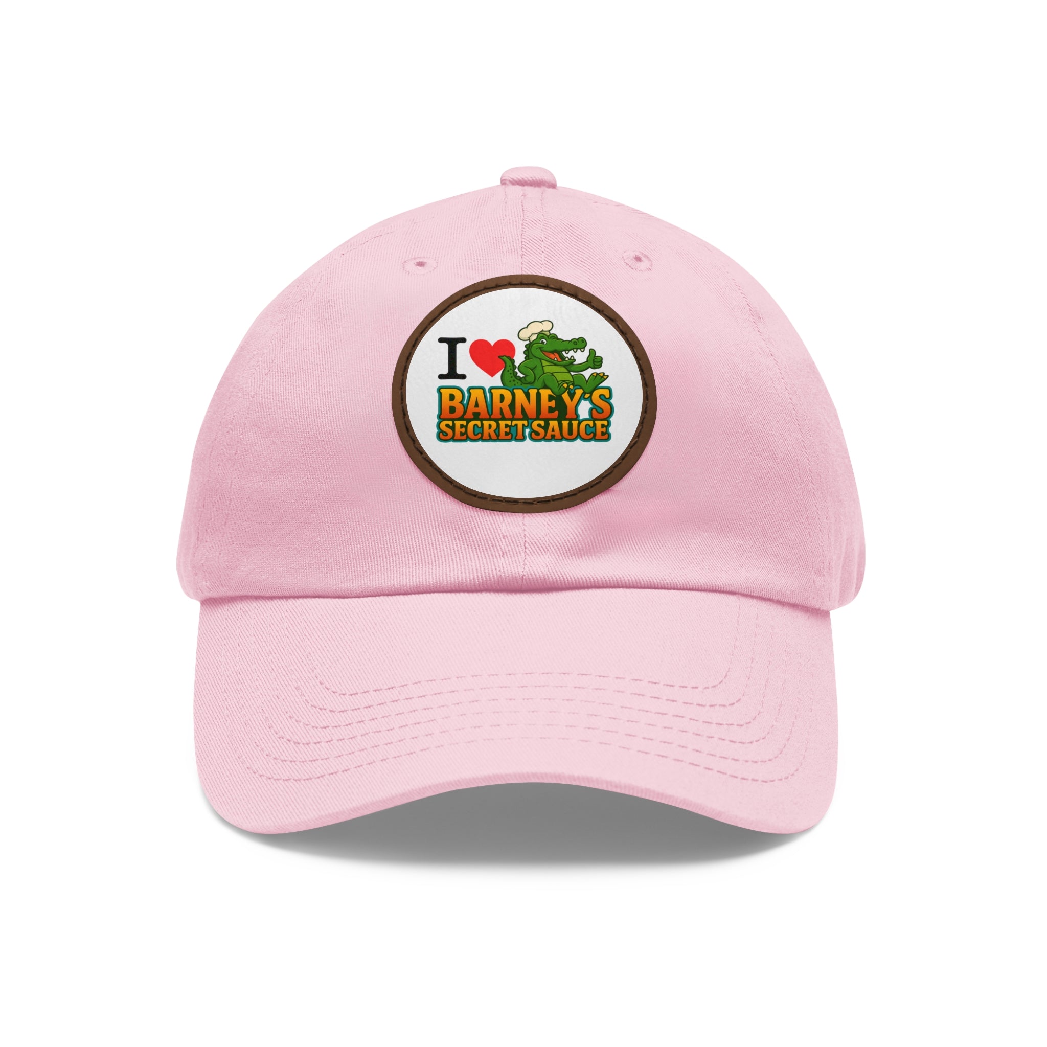 Hat with Leather Patch (Round)