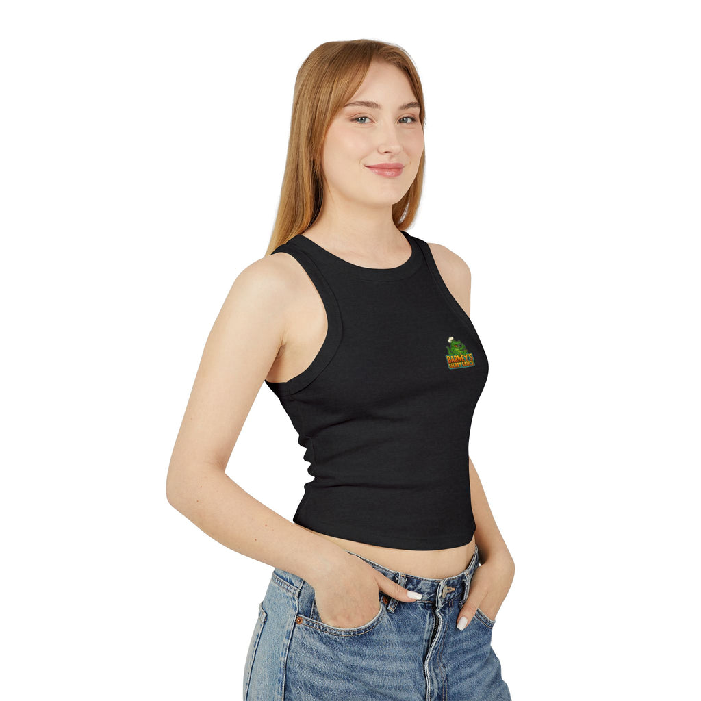 Women's Micro Rib Racer Tank Top - 'I Like to Get a Little Saucy'