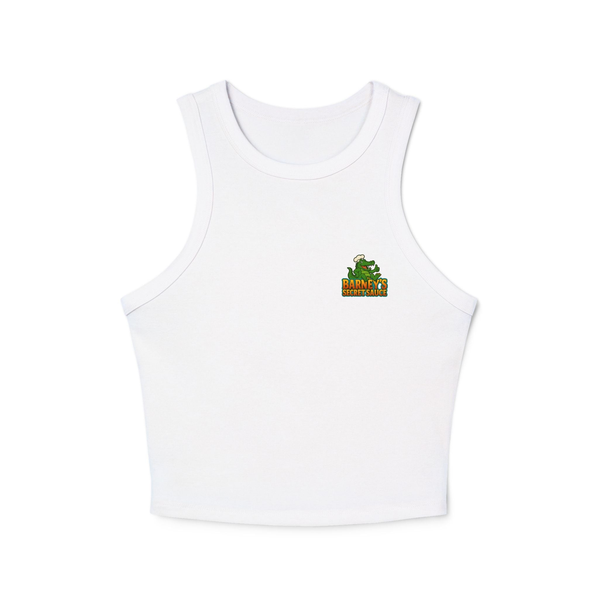 Women's Micro Rib Racer Tank Top - 'I Like to Get a Little Saucy'
