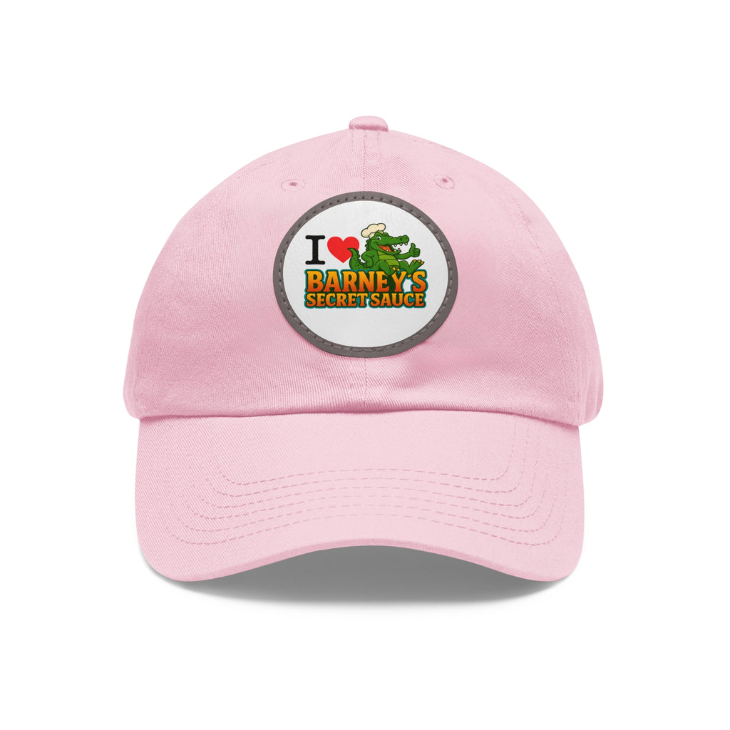 Hat with Leather Patch (Round)