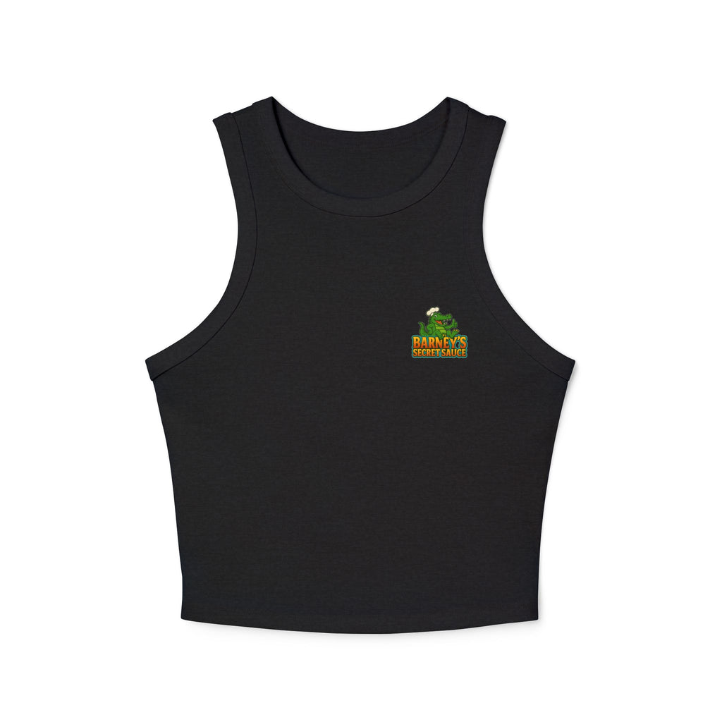 Women's Micro Rib Racer Tank Top - 'I Like to Get a Little Saucy'