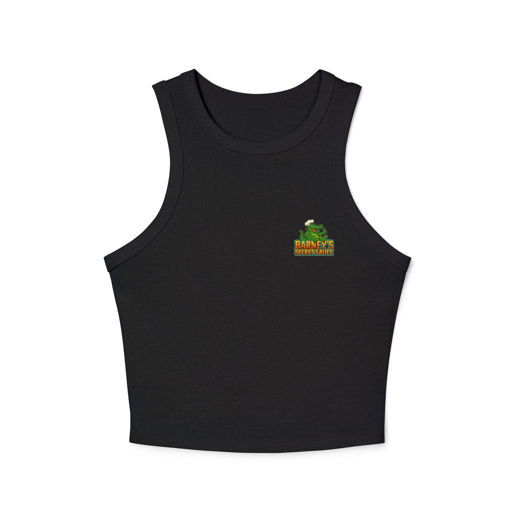 Women's Micro Rib Racer Tank Top - 'I Like to Get a Little Saucy'