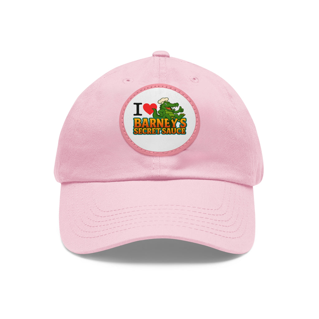 Hat with Leather Patch (Round)