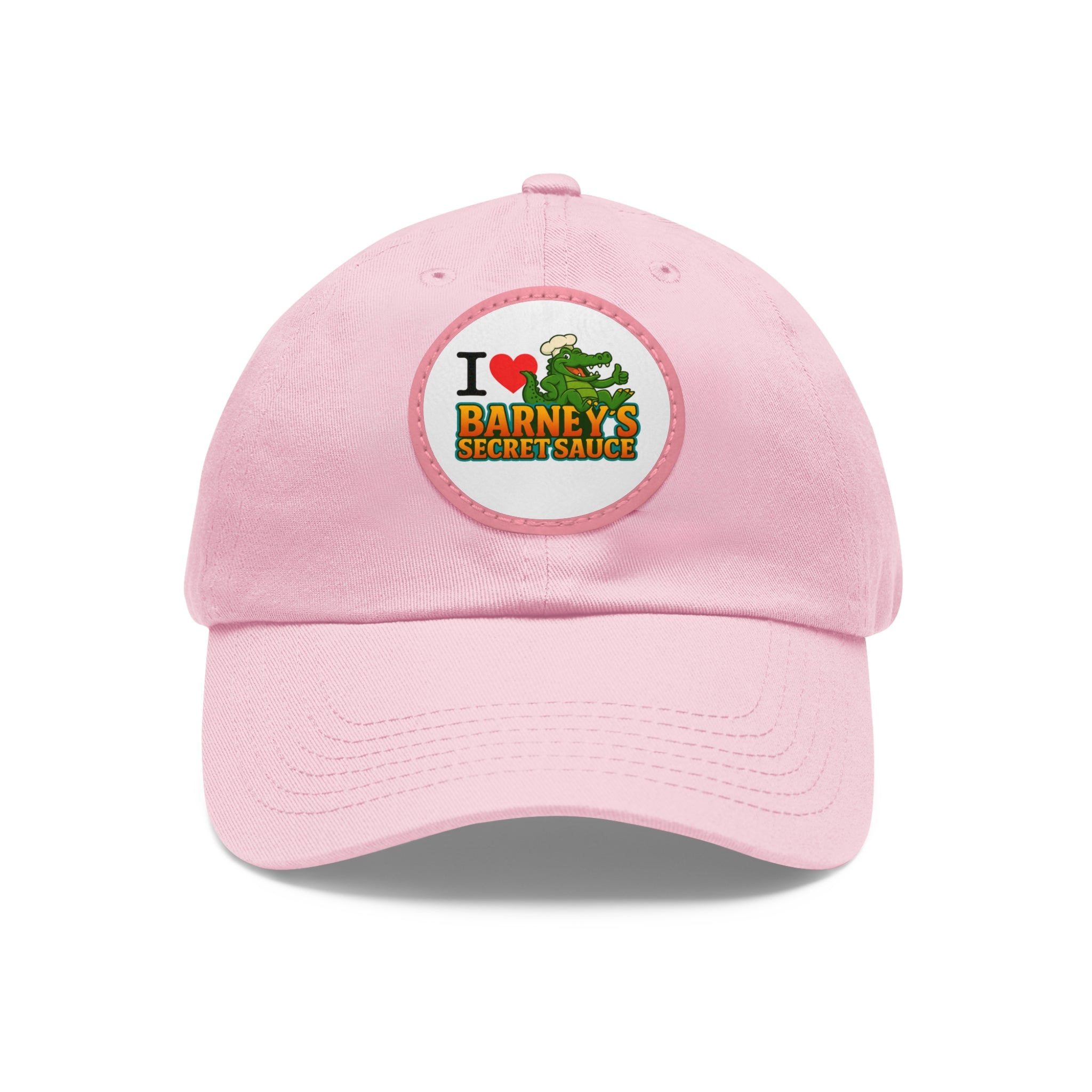 Hat with Leather Patch (Round)