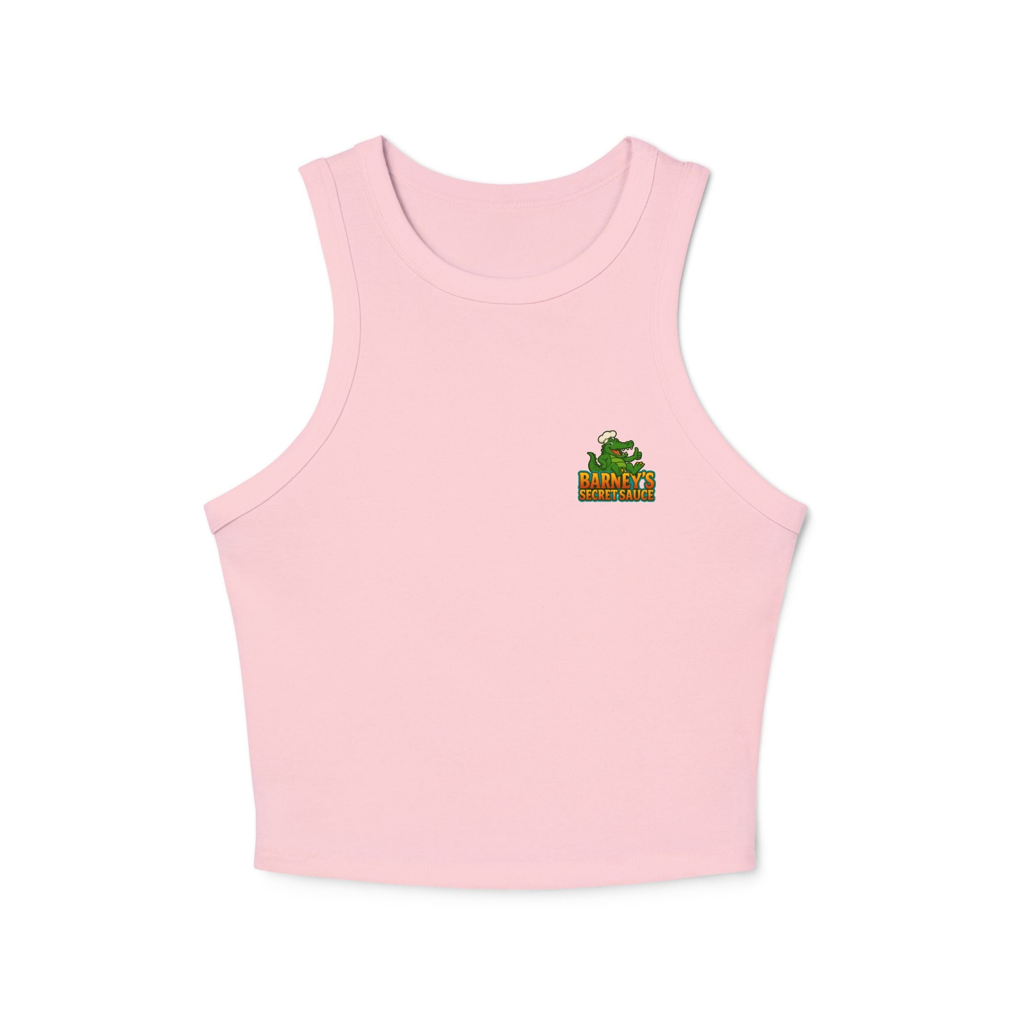 Women's Micro Rib Racer Tank Top - 'I Like to Get a Little Saucy'
