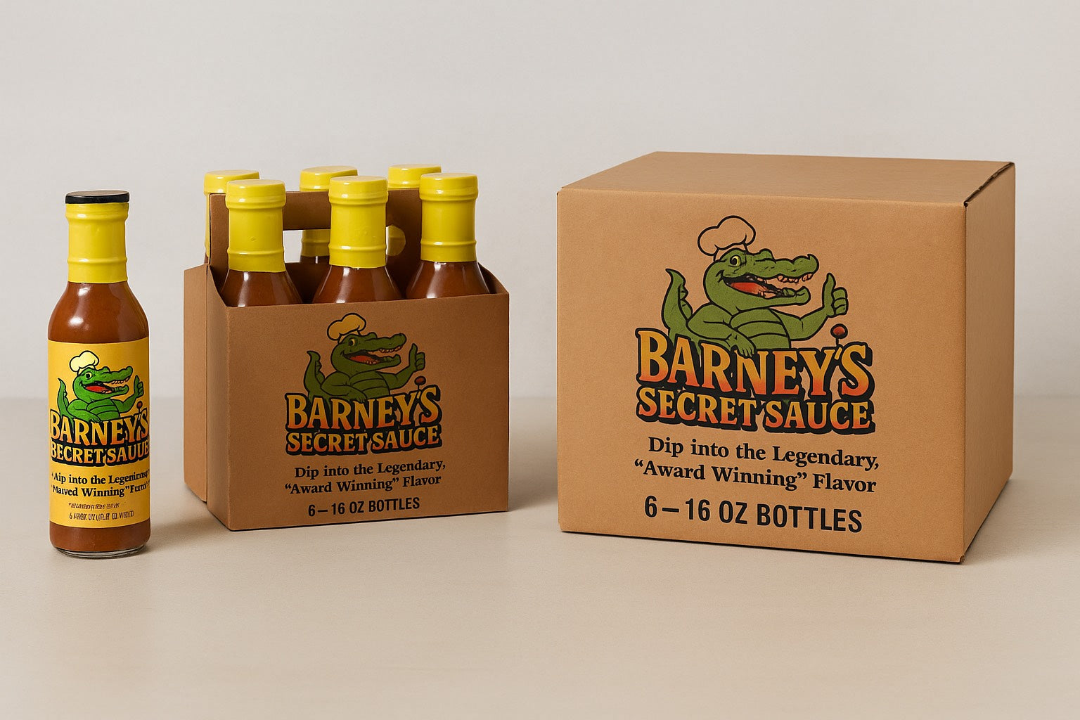 BUY a Single Bottle, 6 Pack OR  Case of 16oz Bottles - Barney’s Secret Sauce